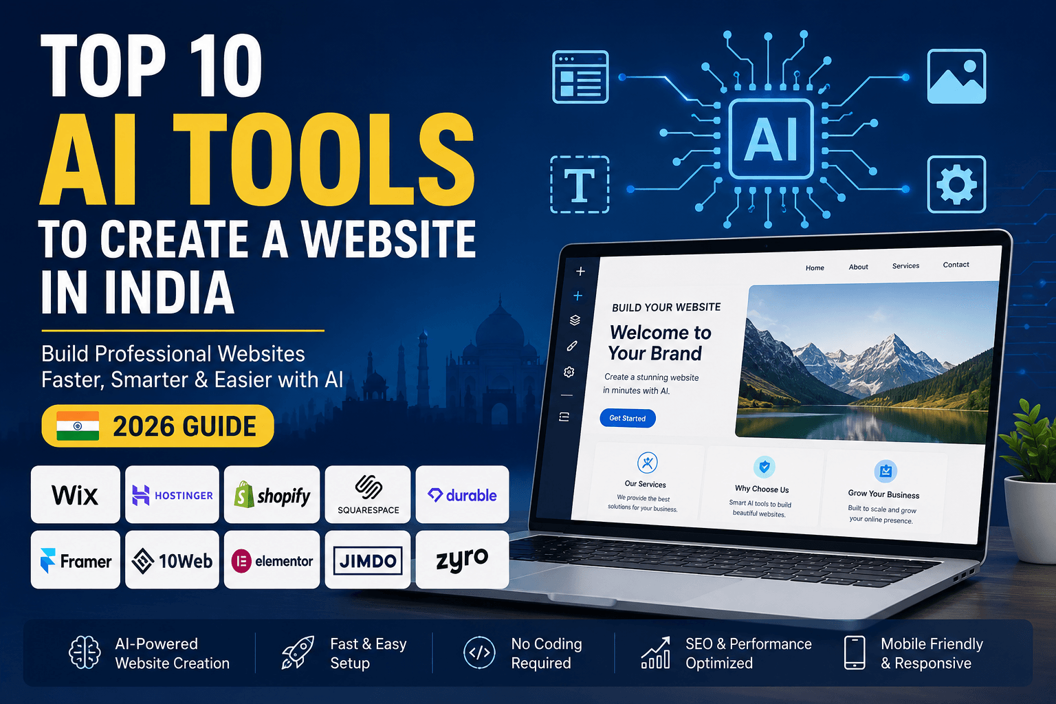 Create Website with AI – Top 10 AI Tools in India