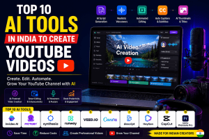 Create YouTube Videos with AI – Top 10 AI Tools in India