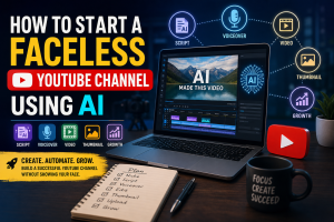 Faceless YouTube channel – How to Start one Using AI