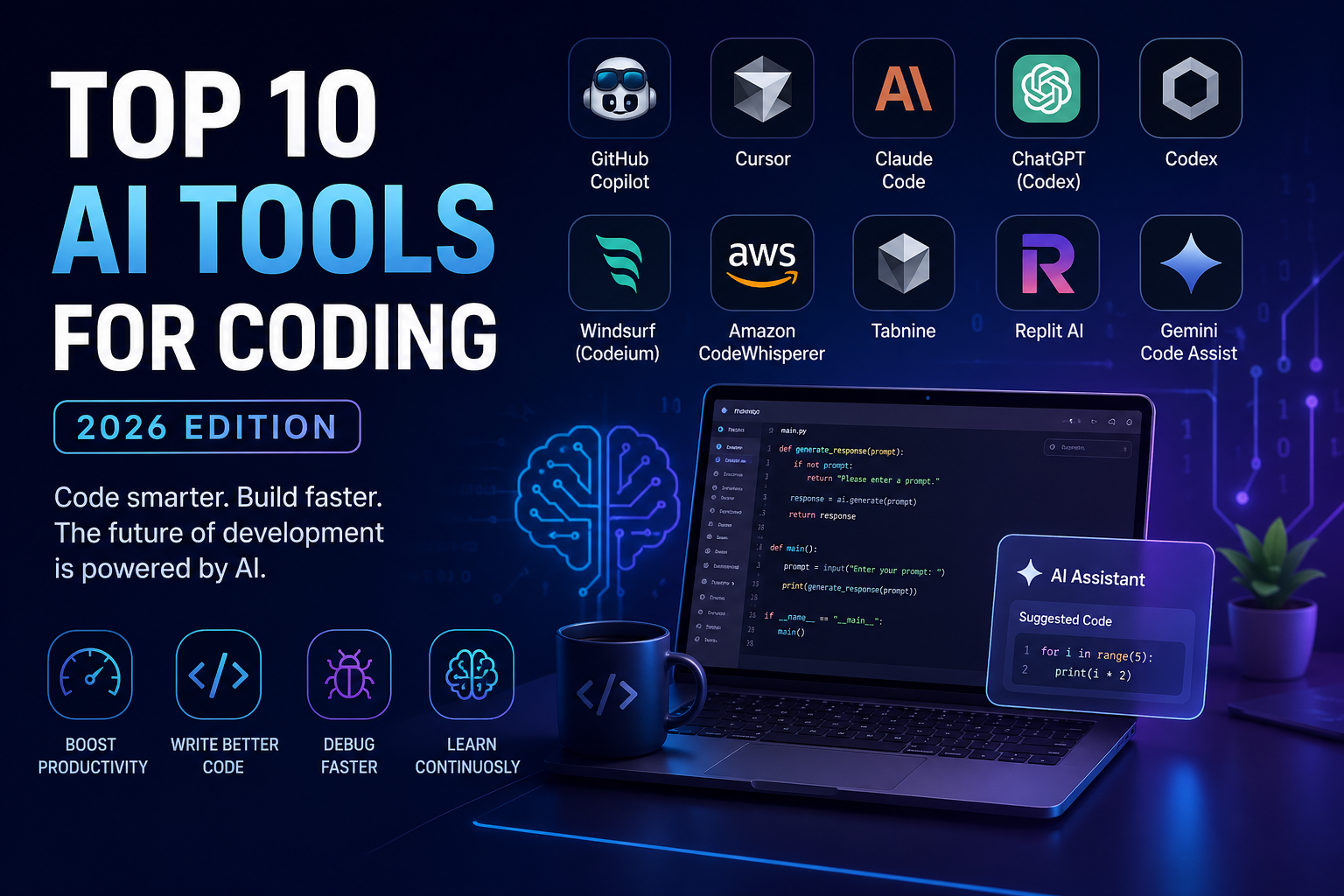 Top 10 AI Tools for Coding in 2026: The Ultimate Guide for Developers