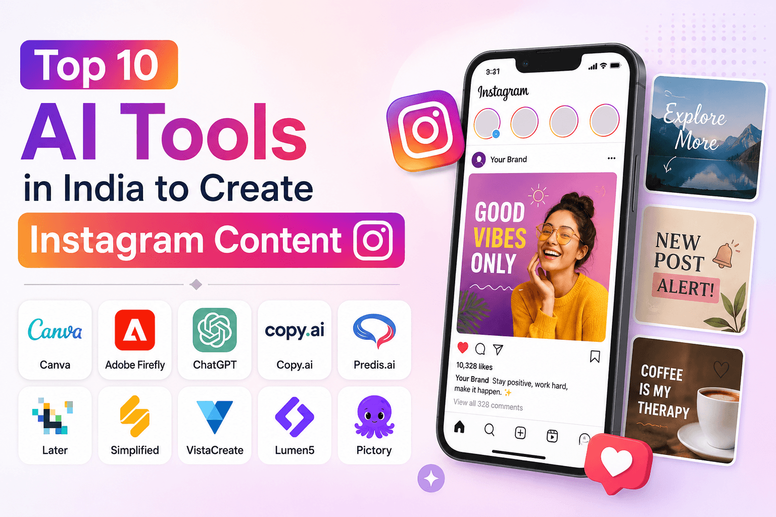 Create Instagram content with AI – Top 10 Tools in India