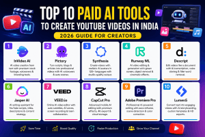 Top 10 Paid AI Tools to Create YouTube Videos in India
